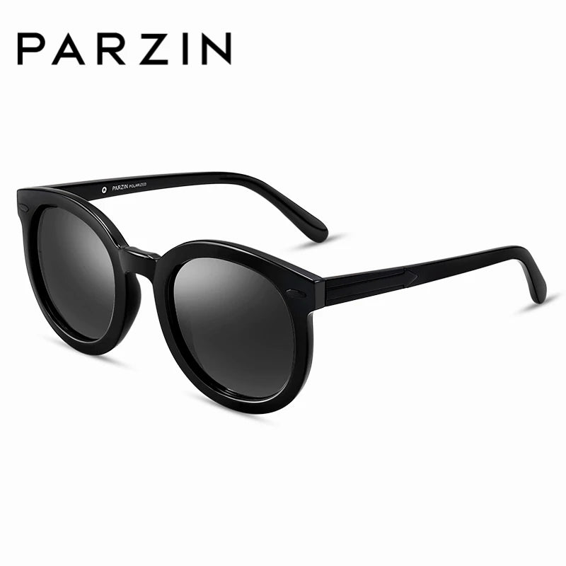 PARZIN Brand Polarized Sunglasses Men & Women Lovers Round Frame Colors Lens Shield Anti UV400 Fashion Driving Glasses 9287