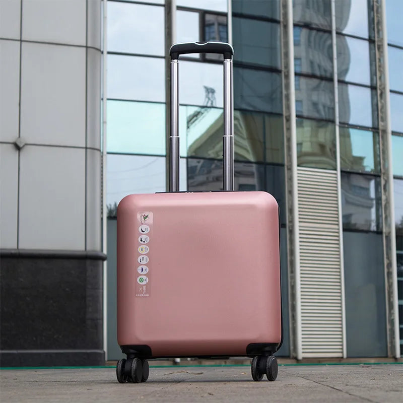 High Qualilty 16 Inch Mini Travel Suitcase With Wheels Small Carry On Rolling Luggage Trolley Case Boarding Cabin Free Shipping