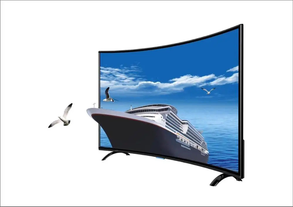 Large size Curved lcd monitor screen 4K LED wifi TV 60'' 65'' inch Smart TV Android system multi langauges Television TV