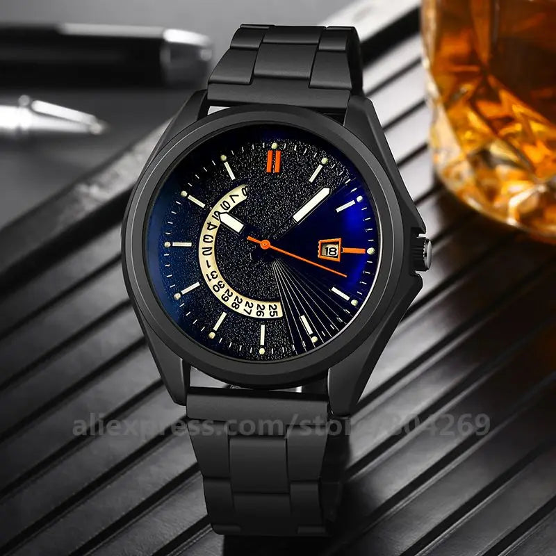 Wholesale No Logo Luminous Men Big Case Date Watches Cool Quartz Women Casual Wristwatch Hot Sale Men Dress Watches