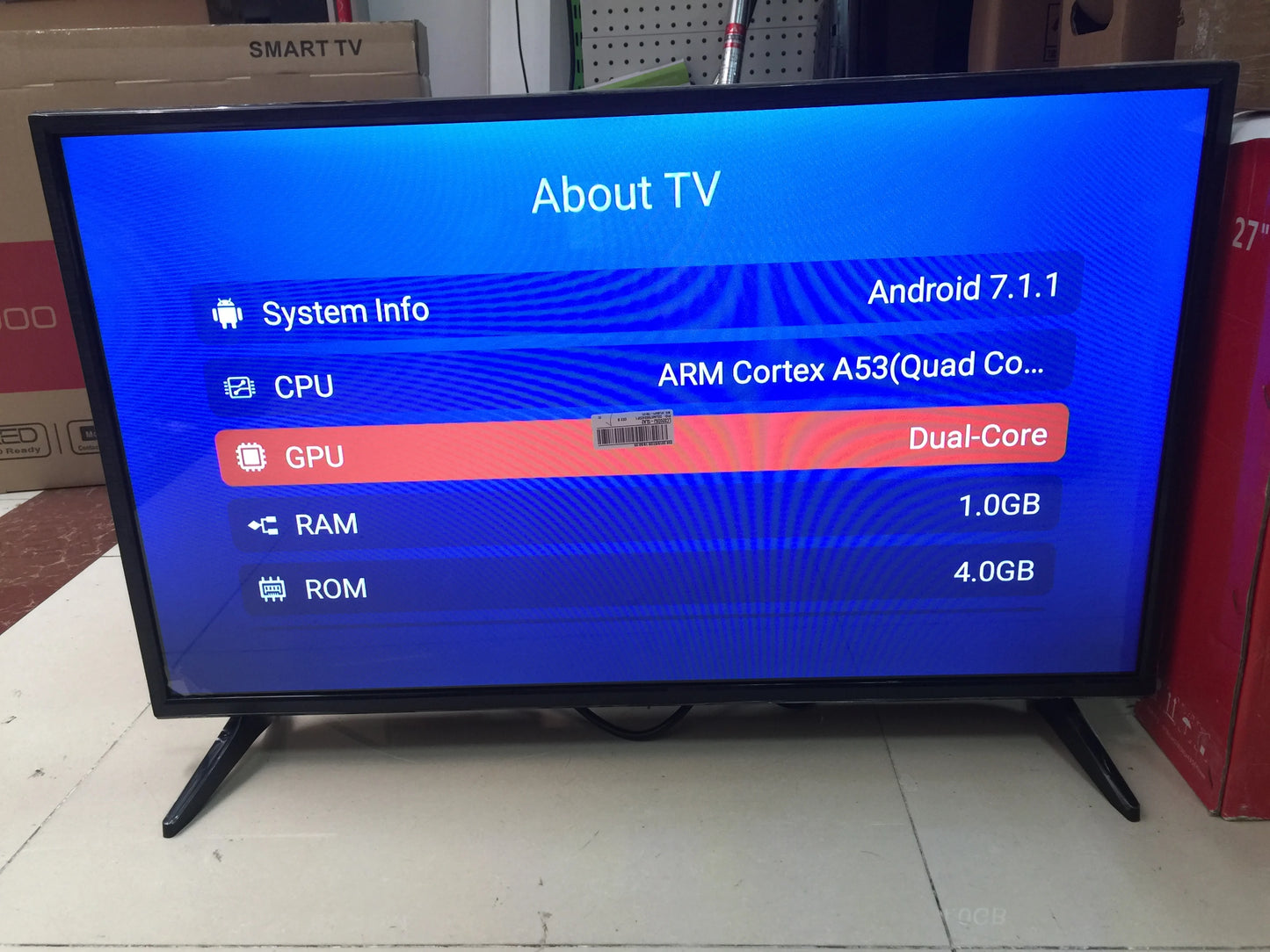 Wifi Smart Android 7.1.1 Television 20 22 24 26 28 Inch DVB-T2 led television tv