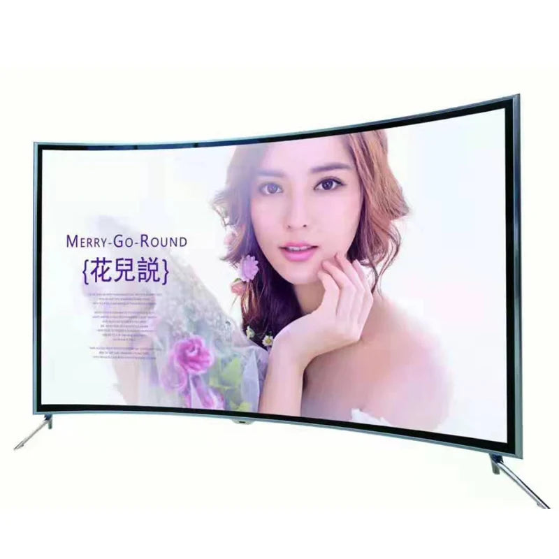 Large size Curved lcd monitor screen 4K LED wifi TV 60'' 65'' inch Smart TV Android system multi langauges Television TV