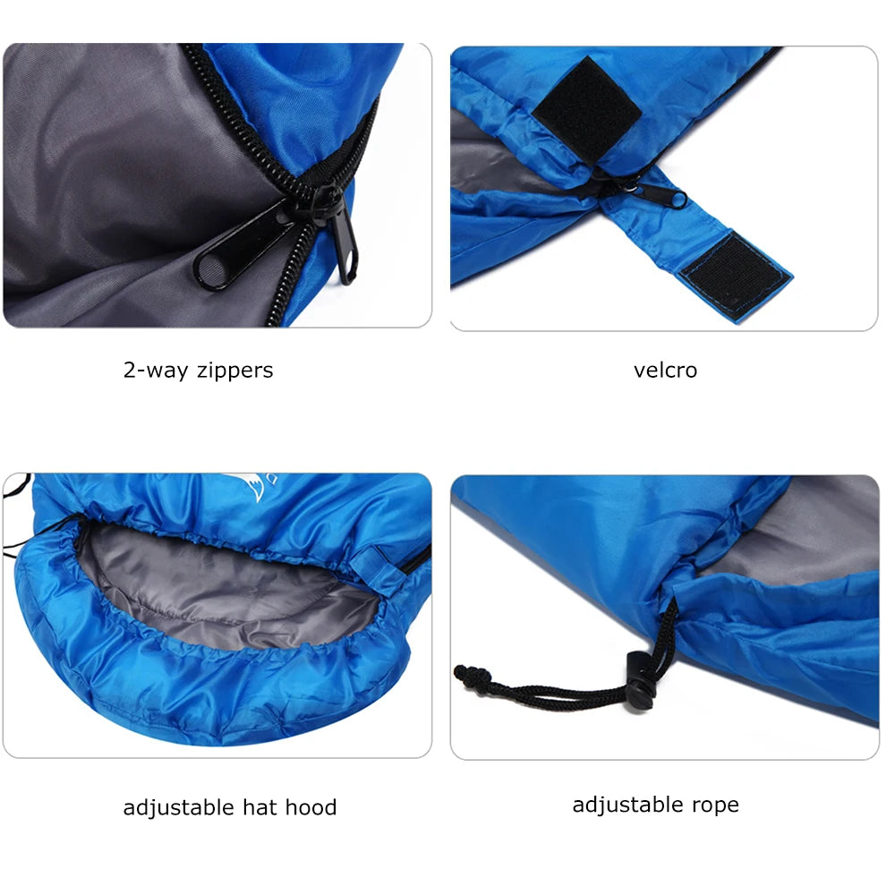 Desert&Fox Ultralight Sleeping Bags for Adult Kids 1KG Portable 3 Season Hiking Camping Backpacking Sleeping Bag with Sack