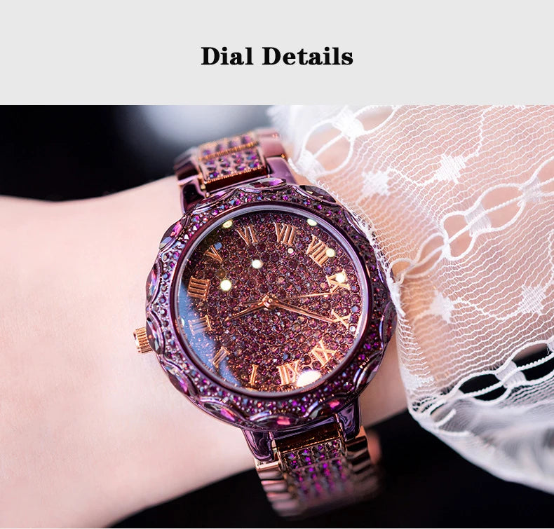 New 2020 Luxury Watches Ladies Crystal Quartz Women Watches Fashion Rhinestones Gold Watch Female Wristwatch Clock Woman Watch