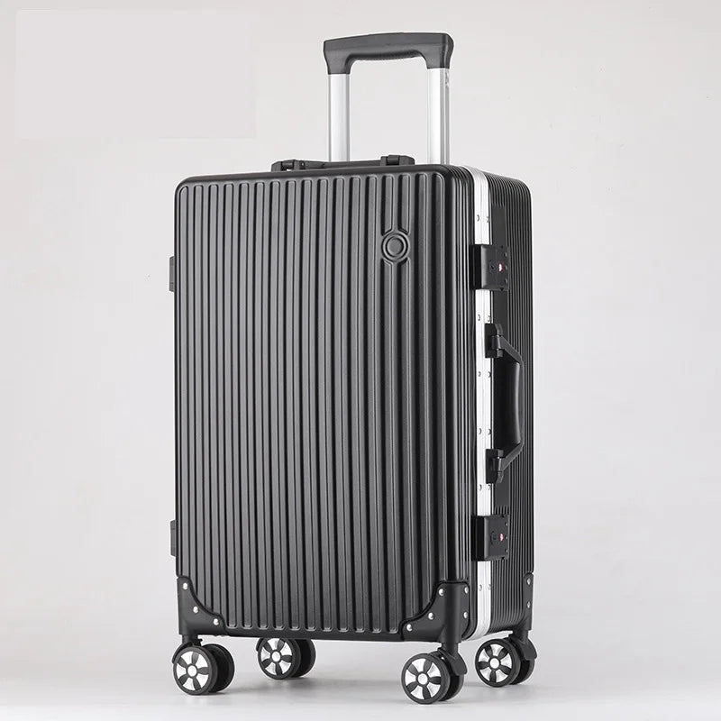 High Quality 20"22"24"26 Inch Hard Case PC Thick Aluminum Frame Luggage Silent wheel TSA Customs Password Lock Trolley Suitcase