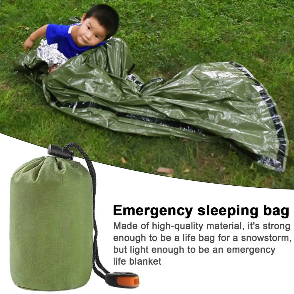 Emergency Sleeping Bag Thermal Blanket Waterproof Blanket Outdoor Camping Backpacking Hiking Adults Bivvy Sack Survival Gear