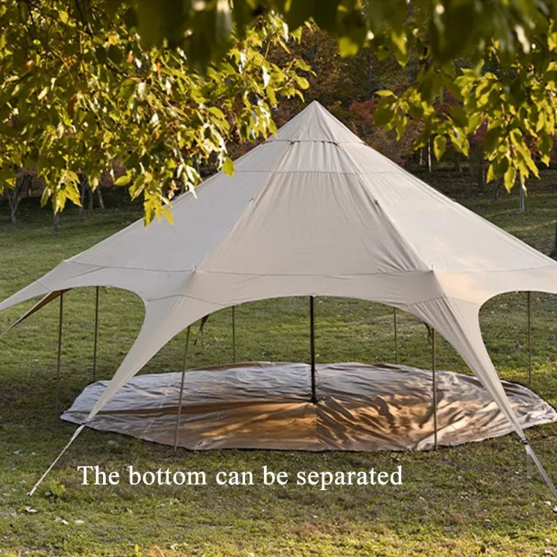 Resort Outdoor Camping Cotton Canvas Luxury Bell Tent Teepee Yurt Glamping Tent For-custom-size