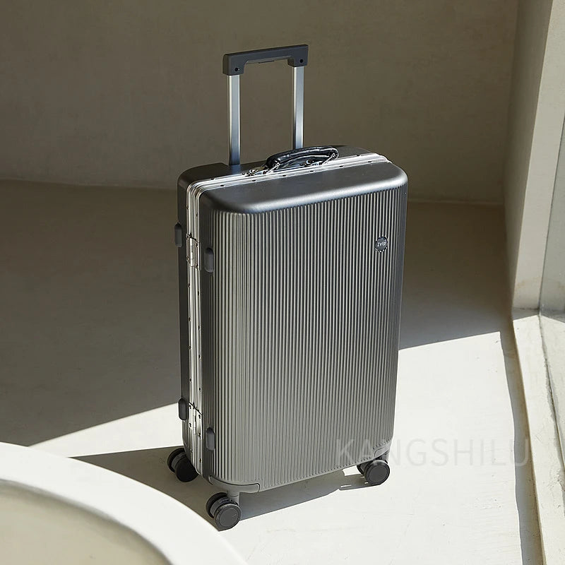 Aluminum Frame Trolley Case 20'24'26-Inch New Face Value Ultra-quiet Universal Wheel Travel Suitcase Password Boarding  Box Lock