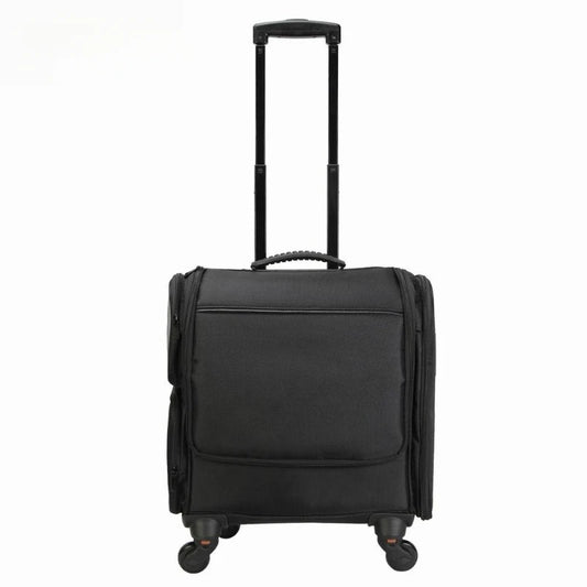 New Large Capacity Nylon Trolley Cosmetic Bag Makeup Toolbox Nail Tattoo Storage Box  boarding bag trolley suitcases bag trolley