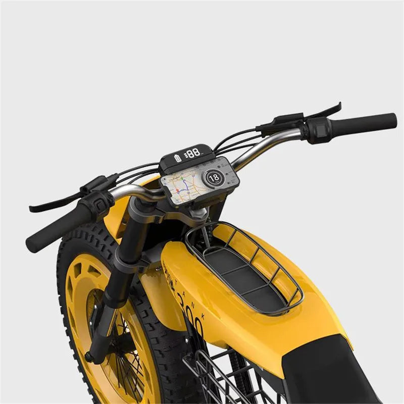 20-inch electric power bicycle fat tire snow bike retro two-wheeled electric motocross  48v direct drive motor  shock ebike