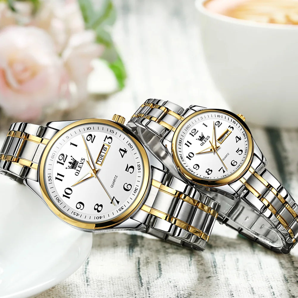 Luxury Brand Couples Wrist Watch Sets His Hers Gifts Pareja Relogios Masculino Feminino Reloj Hombre Mujer Clock For Men Women