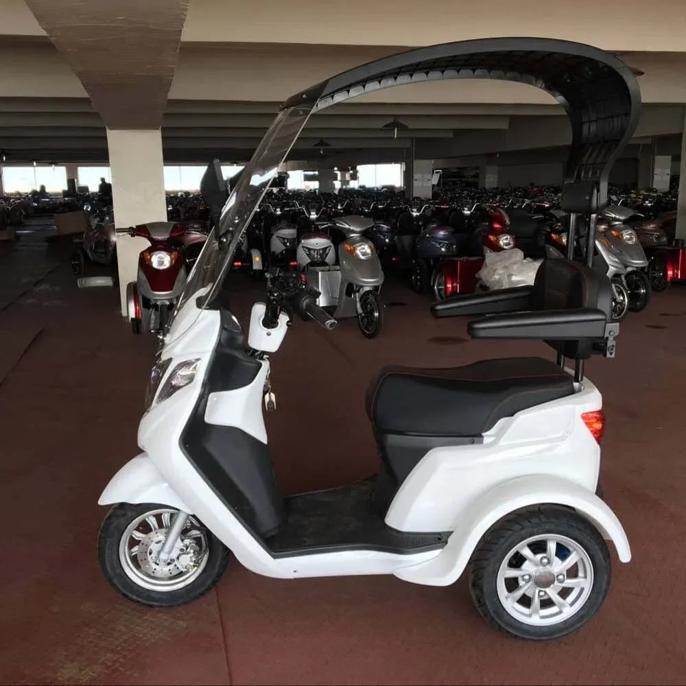 3 wheels 500W electric scooter self balancing electric city bike Elderly scooter with canopy