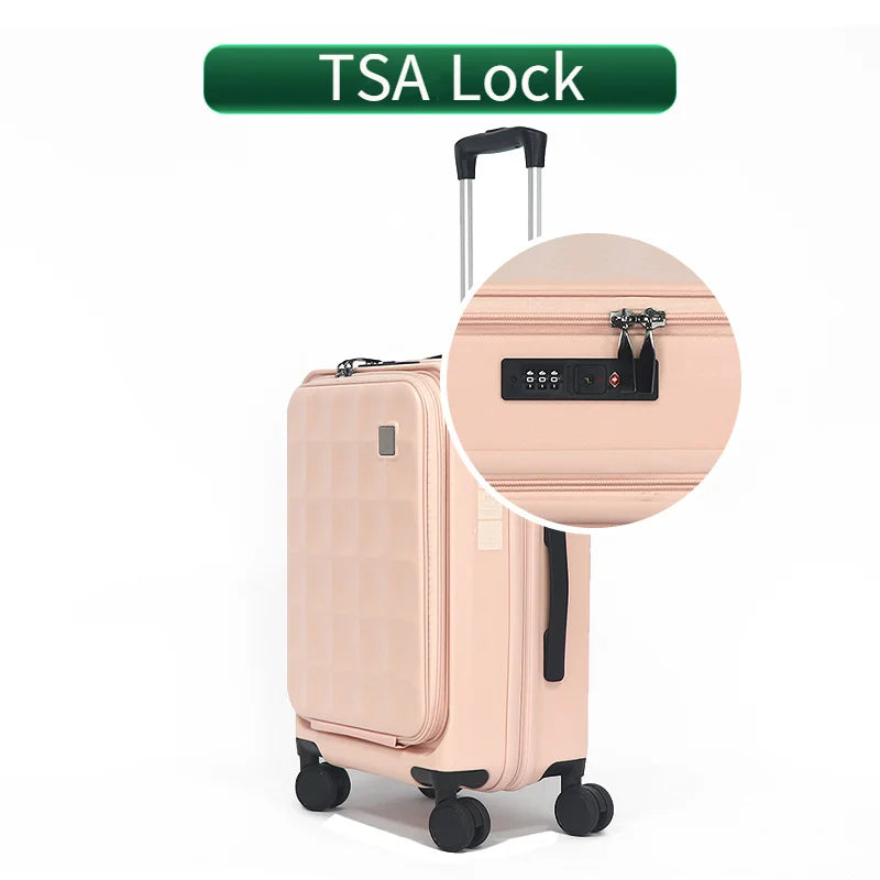 20/24/28 Inch New Design Trolley Luggage Large Capacity Travel Suitcase With TSA Lock Business  Women Carry-On Luggage Suitcase