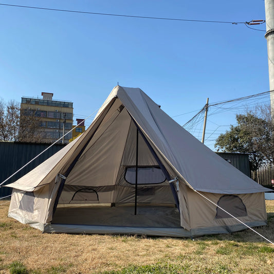 4m Luxury Glamping Mongolian Camping House Family Bell Yurt Tent For Sale