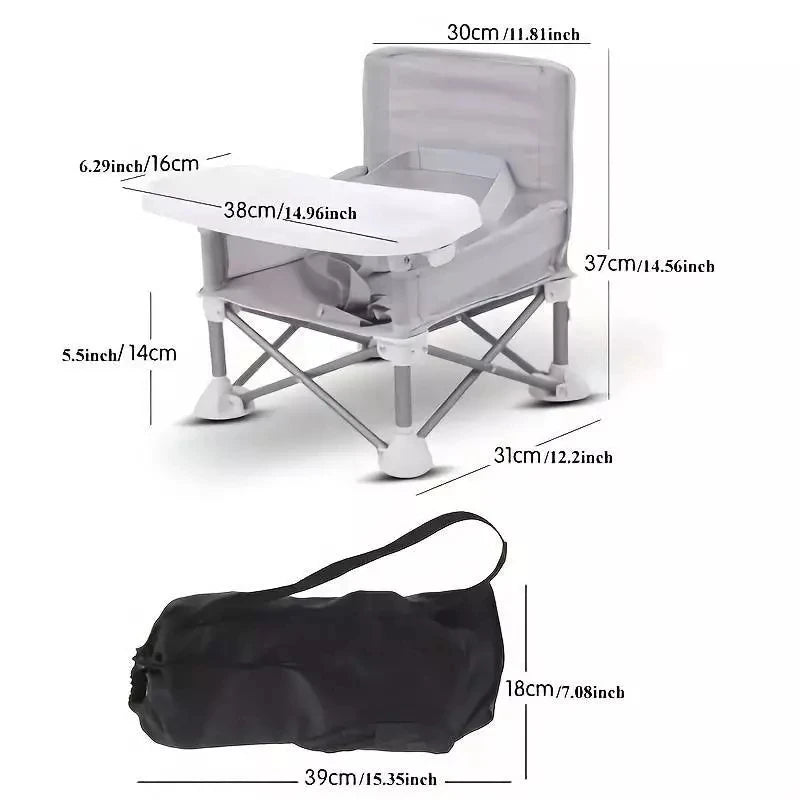 Chairs Baby Travel Beach Seat Portable Folding Chairs Children Lunch Dinner Seat Foldable Camping Chair Dining Tray for Kids