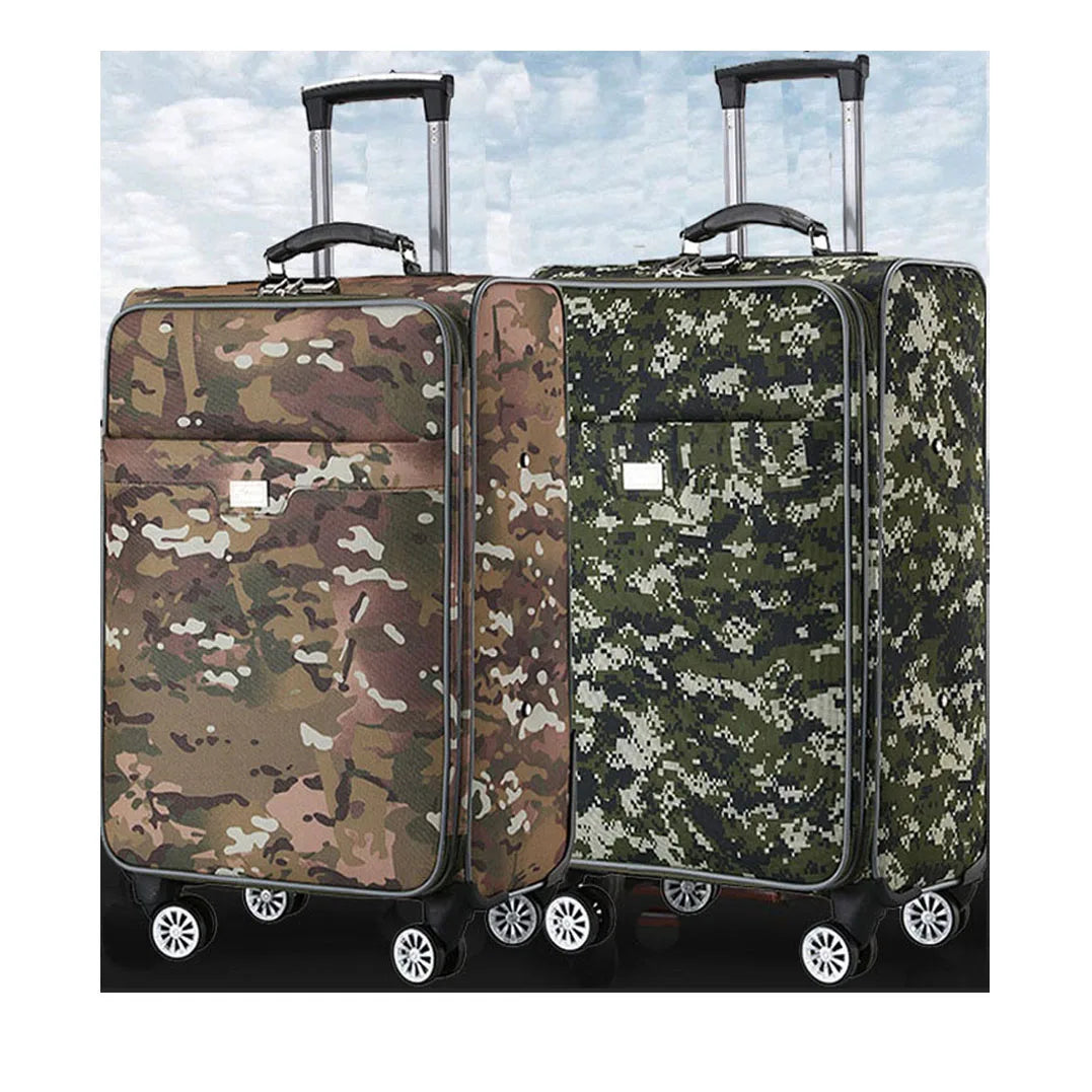 20"24"26 Inch Travel Carry-on Soft Wheeled Canvas Camouflage Suitcase Trolley Rolling Luggage Bag Boarding Case Free Shipping