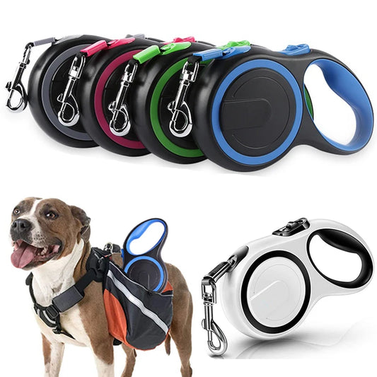 3/5/8M Pet Dogs Extending Leash Durable Nylon Automatic Retractable Doggy Leash Leads for Small Medium Large Dog Walking Supplie