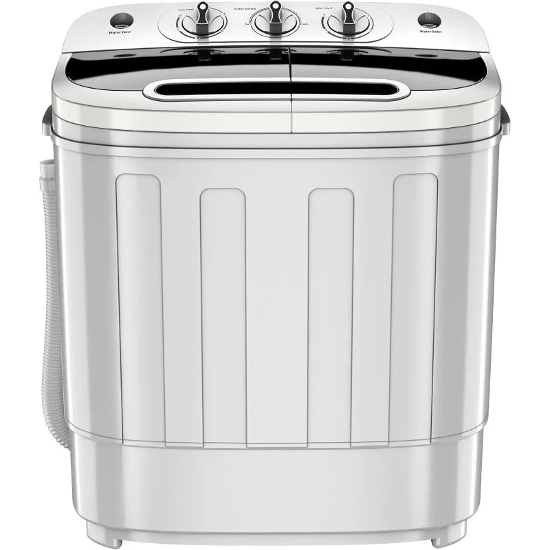 ZENY Portable Clothes Washing Machine Mini Twin Tub Washing Machine 13lbs Capacity with Spin Dryer,Compact Washer  Dryer Combo