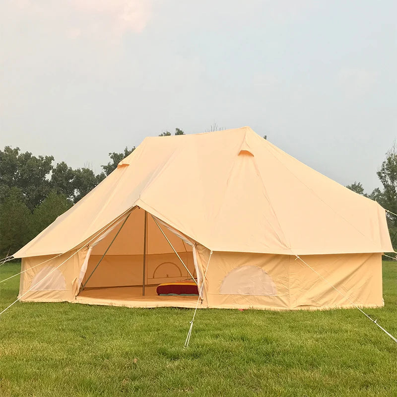 Large space emperor tent double poles glamping tent