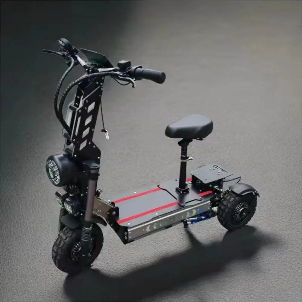 11 Inch 10500W60V60Ah  Folding Off-road Three Wheel Electric Bike Tricycle Three Driven Electric Scooter  SZRT