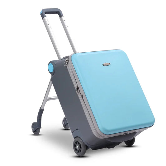 Kid'S Luggage Seatable Child Travel Suitcase Multi Functional Safety Baby Children'S Trolley Case Travel Luggage