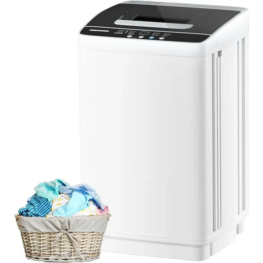 Haddockway Portable Washing Machine,Compact Laundry Washer Energy Saving,1.77Cu.ft Top Load Washer,10 Programs 5 Water Leves