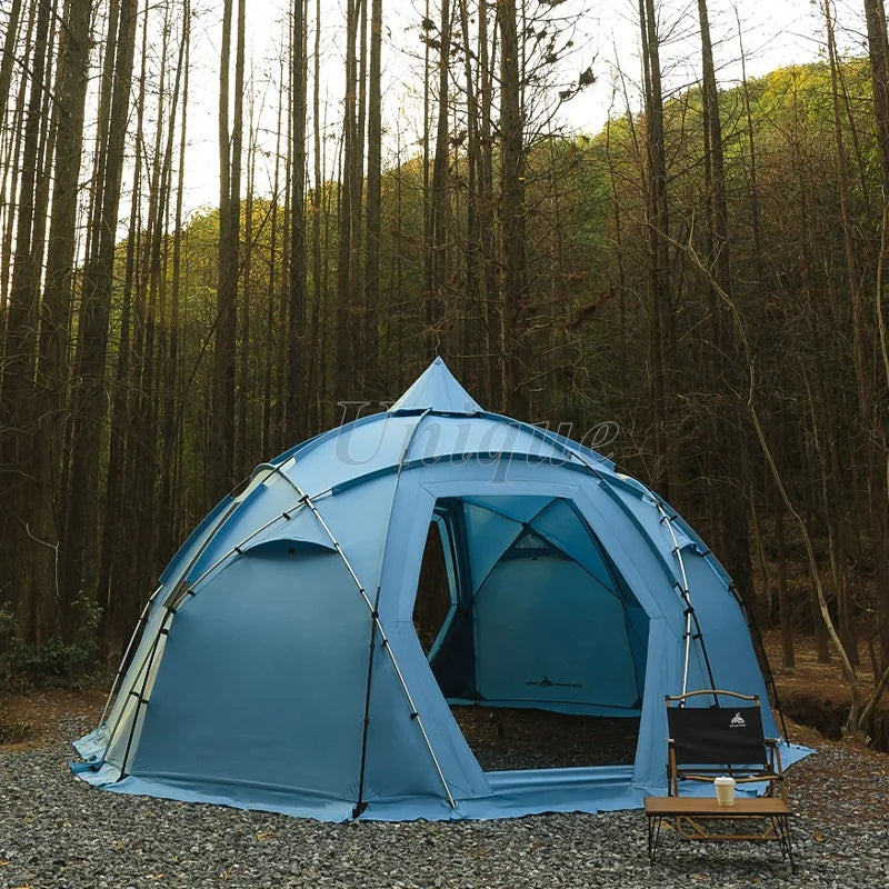 Outdoor Glamping Hiking Tent, Family Camping Awning, Sun Shelter, Beach Tent, Oxford Ball Tent