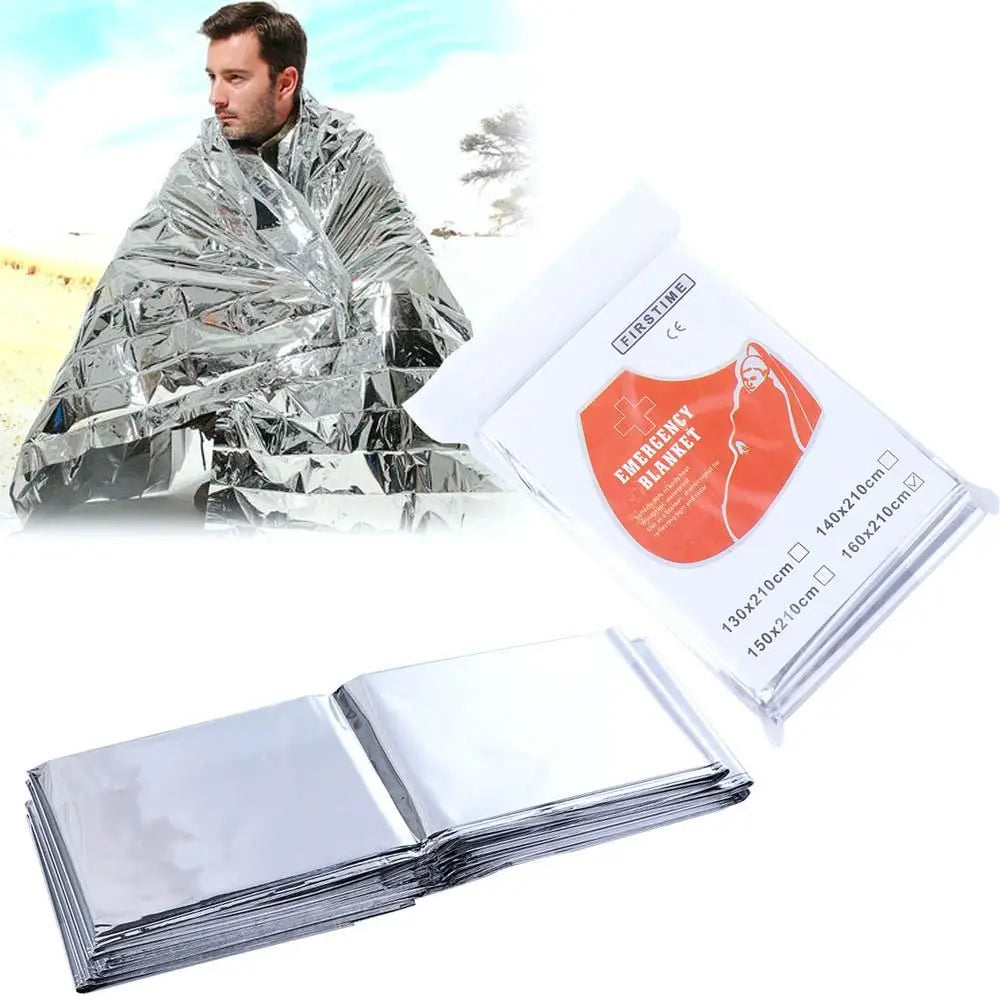 Protection Windproof for Camping Outdoor Emergency Blanket Thermal Insulation Blanket Hiking Survival Blanket Survival Blanket