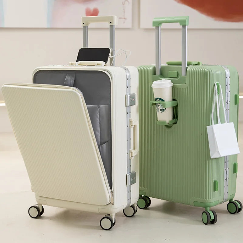 2023 New Design Travel Suitcase Large Capacity Luggage Women Men Carry-On Trolley Luggage 20/22/24/26 Inch Password Suitcase Bag