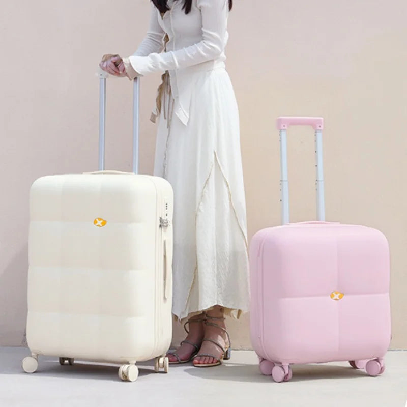 New pull-bar box multi-wheel boarding box simple multi-functional luggage Travel suitcase Trolley Case