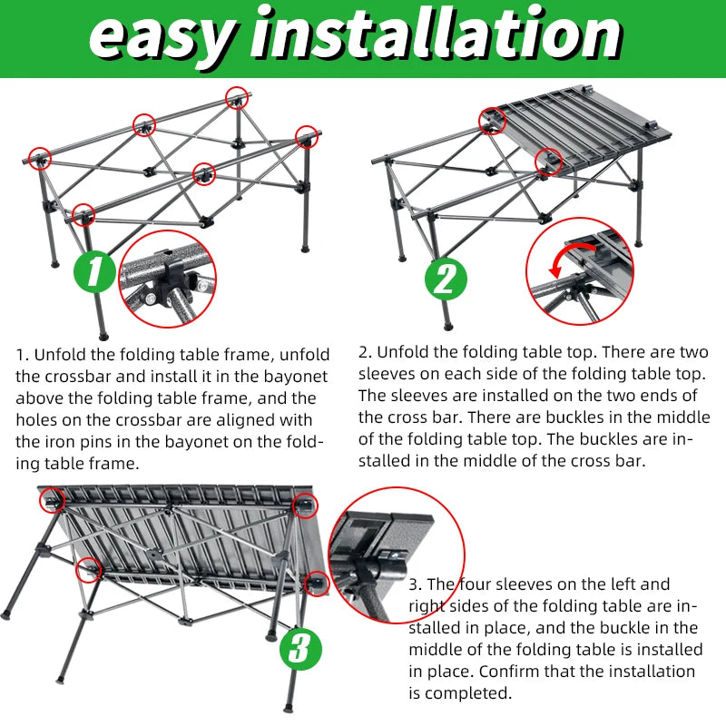 Tourist Folding Nature Hike Roll Table Camping Portable Outdoor Garden Backpacking Barbecue Desk Supplies Lightweight