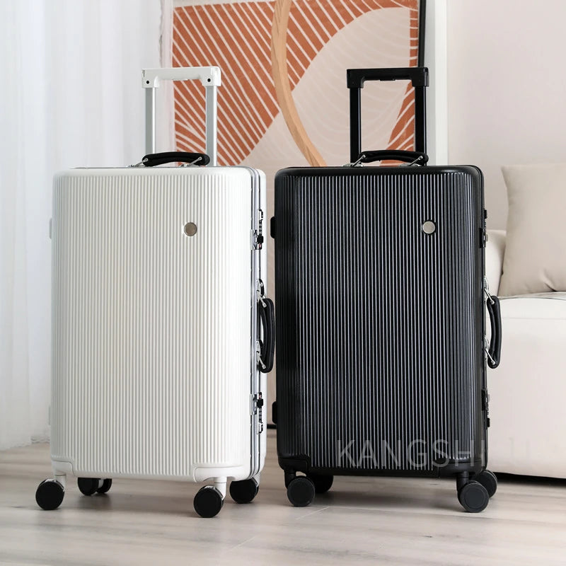 Aluminum Frame Trolley Case 20'24'26-Inch New Face Value Ultra-quiet Universal Wheel Travel Suitcase Password Boarding  Box Lock