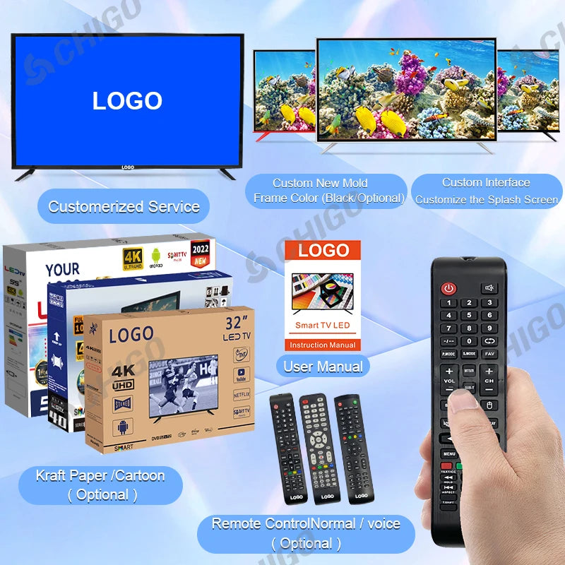 TV Factory Wholesale Hot Sell Android Tv Led 2k Smart Tv 40 Inch