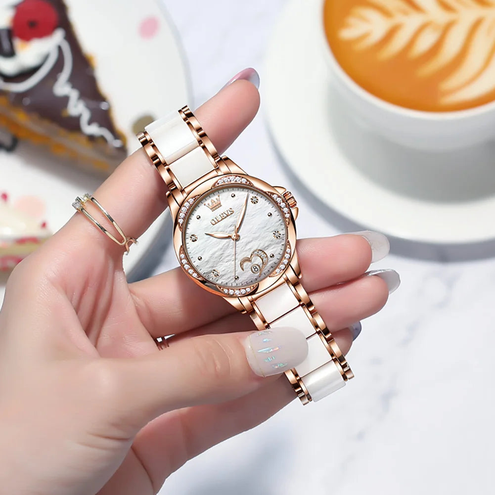 Luxury Brand Automatic Mechanical Wrist Watch For Women Elegante Waterproof Ladies Relogios Feminino Reloj Mujer Montre Femme