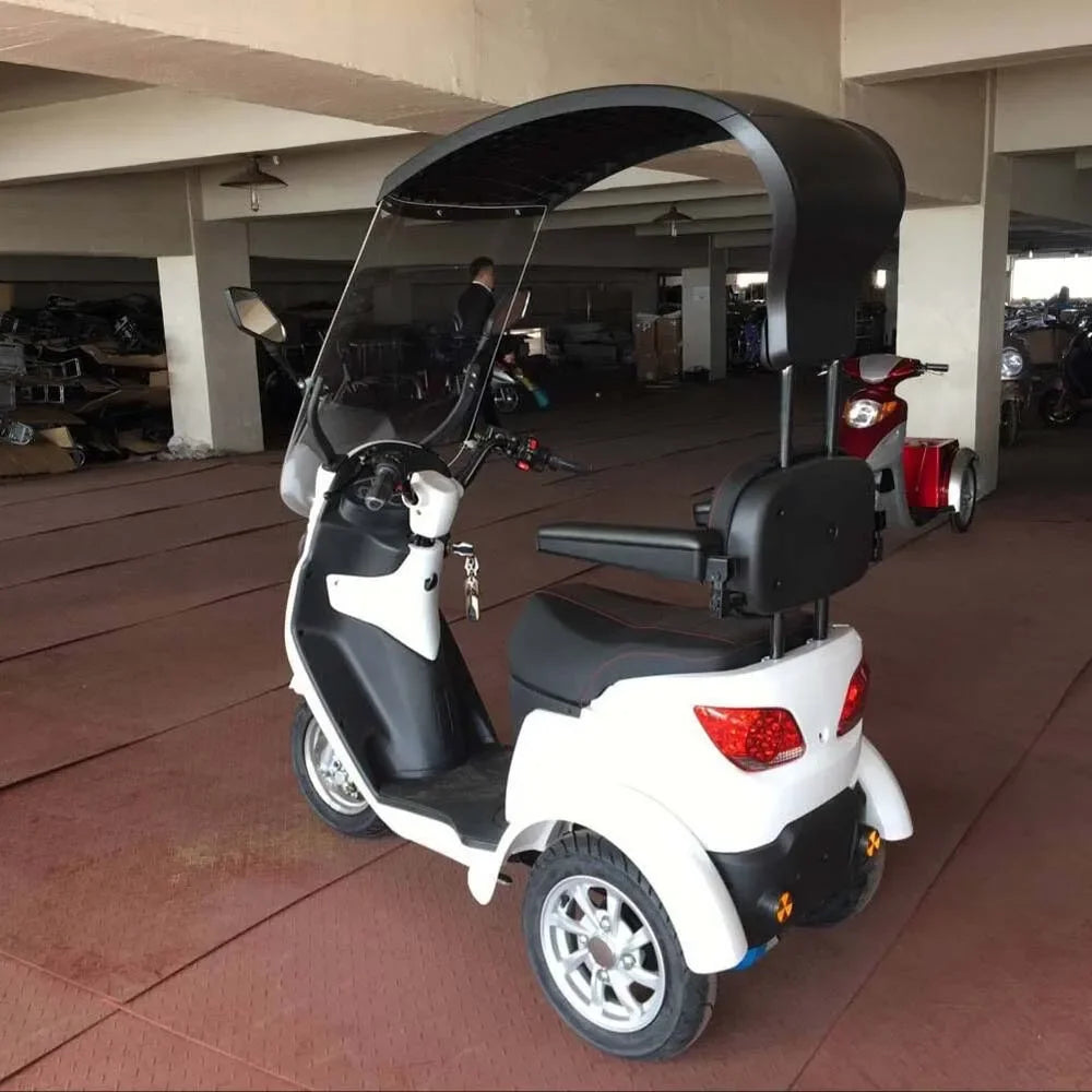 3 wheels 500W electric scooter self balancing electric city bike Elderly scooter with canopy