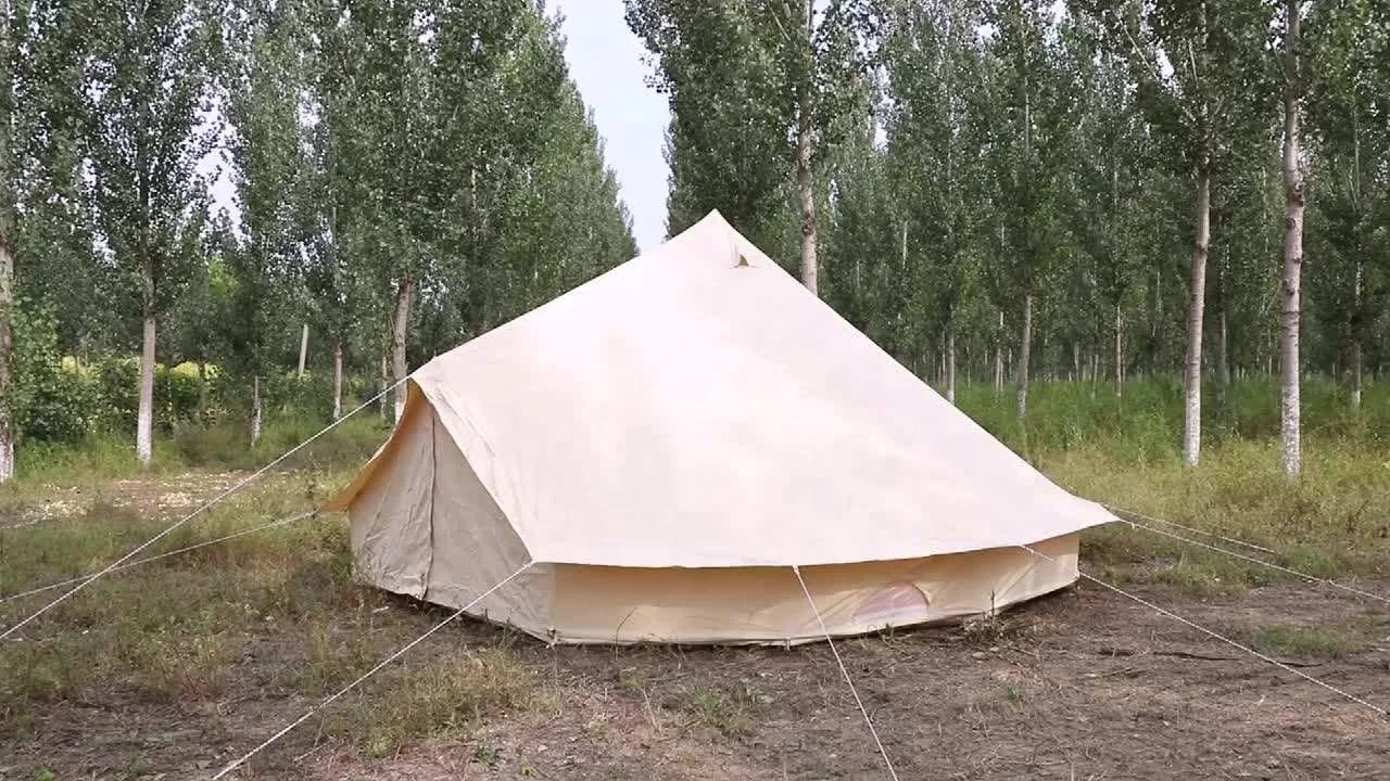 Customized Luxury 4 Seasons Waterproof House Outdoor Mongolian Yurt Oxford Fabric Bell Tents Glamping