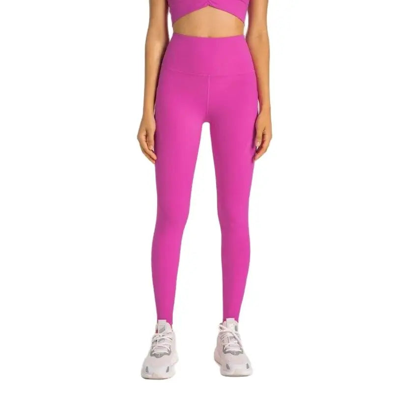 Lady Sports High Waist Tight Pants, Yoga Pants, Fitness Running Training, Outdoor Leisure, High Elasticity  Breathable With Logo