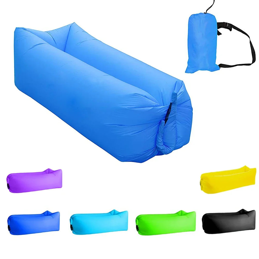 Outdoor Sleeping Bag Fast Infaltable Sofa Bed Camping Ultralight Inflatable couch Air bed Lazy bag Beach Sofa Laybag bivy