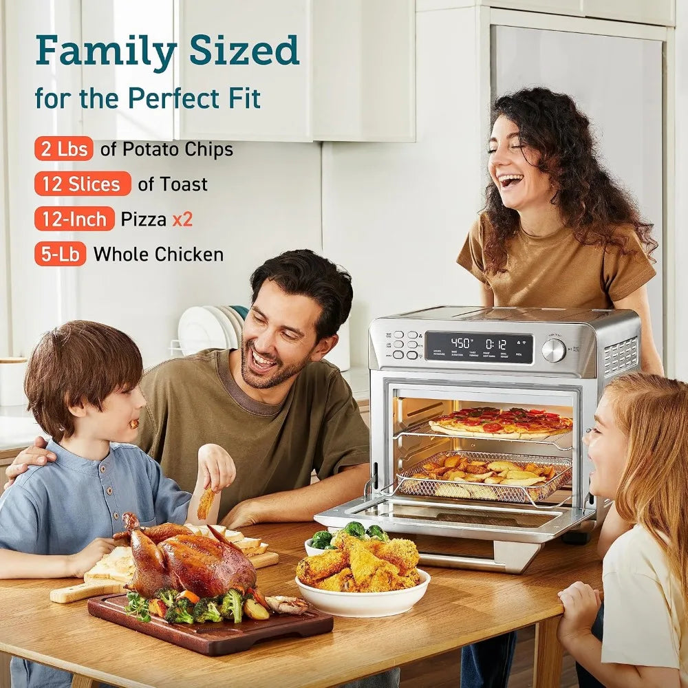 Smart 11-in-1 Air Fryer Toaster Oven Combo, Airfryer Convection Oven Countertop, Bake, Roast, Reheat, Broil, Dehydrate