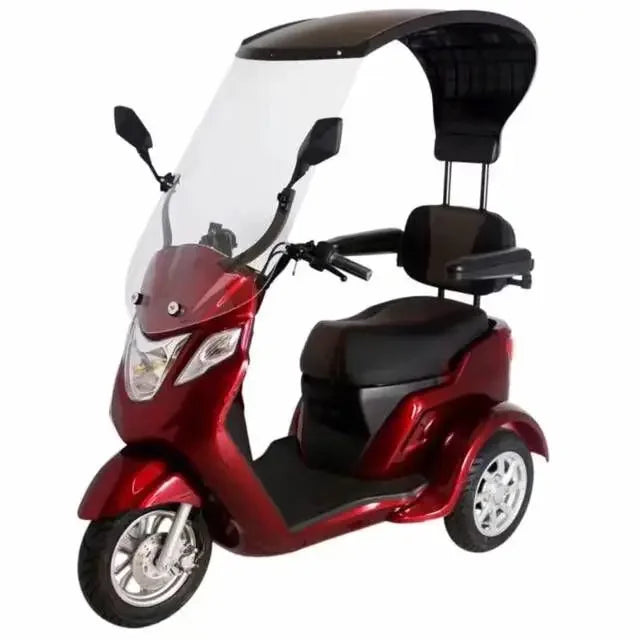 3 wheels 500W electric scooter self balancing electric city bike Elderly scooter with canopy