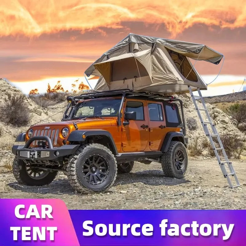 Family Camp Backpacking Hiking Outdoor Removable Rain Fly Glamping Tent Rooftop Extended Hard Shell Truck Roof Top Tent