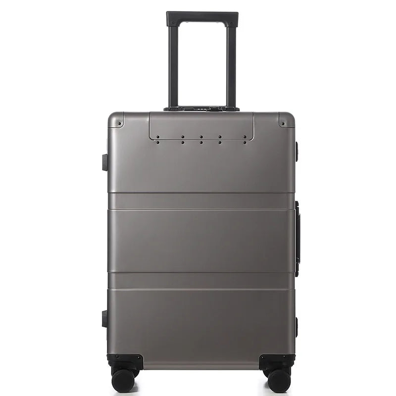 20 inch carriertravel suitcase with wheels，maletas viaje，coach bag ，front open All aluminum magnesium alloy material