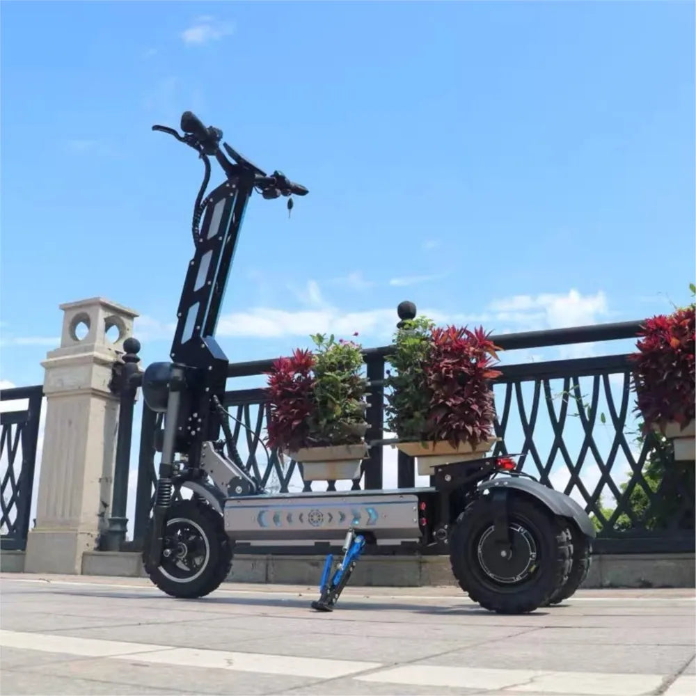 11 Inch 10500W60V60Ah  Folding Off-road Three Wheel Electric Bike Tricycle Three Driven Electric Scooter  SZRT