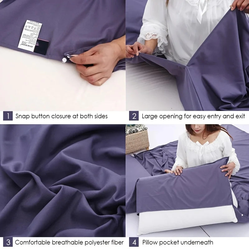 Lightweight Sleeping Bag Liner Portable Sleeping Sack Outdoor Camping Hotel Travel Sheet