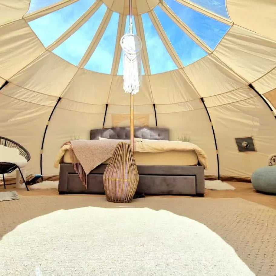 outdoor cheap light luxury yurt house glamping tent luxury family living tent