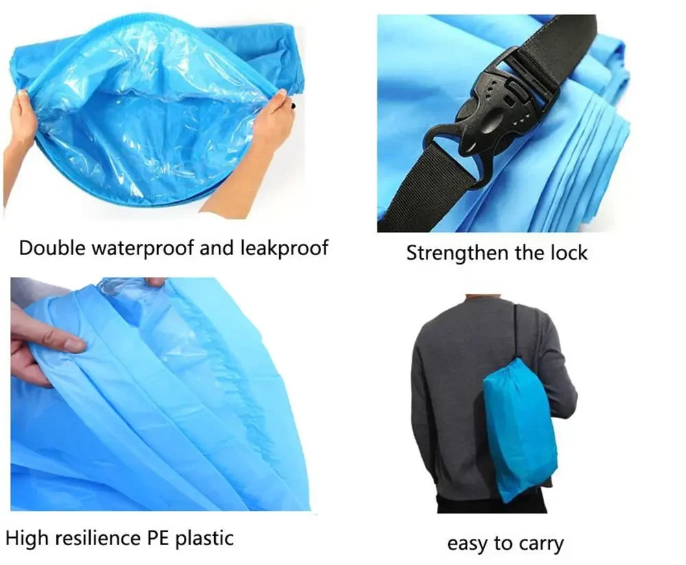 Outdoor Sleeping Bag Fast Infaltable Sofa Bed Camping Ultralight Inflatable couch Air bed Lazy bag Beach Sofa Laybag bivy