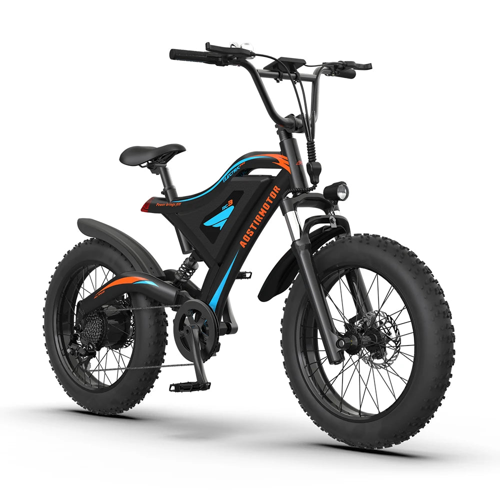 AOSTIRMOTOR High Quality S18-MINI 40KM/H Electric Bicycle With F/R Mechanical Brake  Mountain Bike