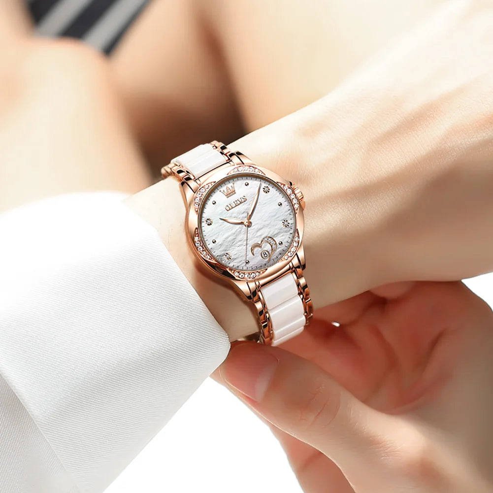 Luxury Brand Automatic Mechanical Wrist Watch For Women Elegante Waterproof Ladies Relogios Feminino Reloj Mujer Montre Femme