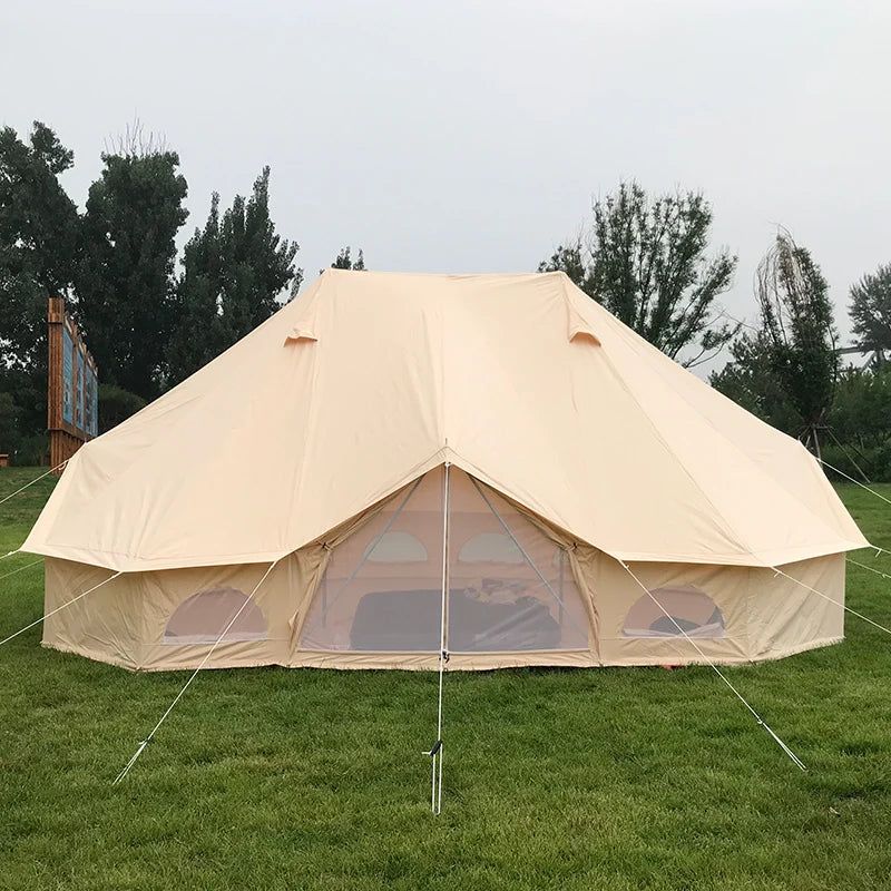 Large space emperor tent double poles glamping tent