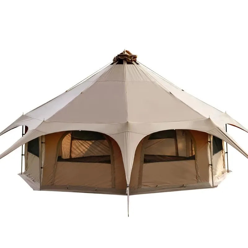 Resort Outdoor Camping Cotton Canvas Luxury Bell Tent Teepee Yurt Glamping Tent For-custom-size